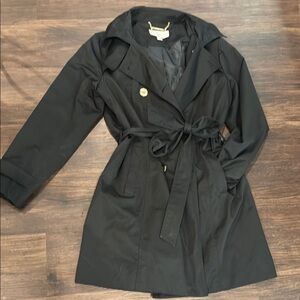 Michael by Michael Kors Women's Black Trench Coat